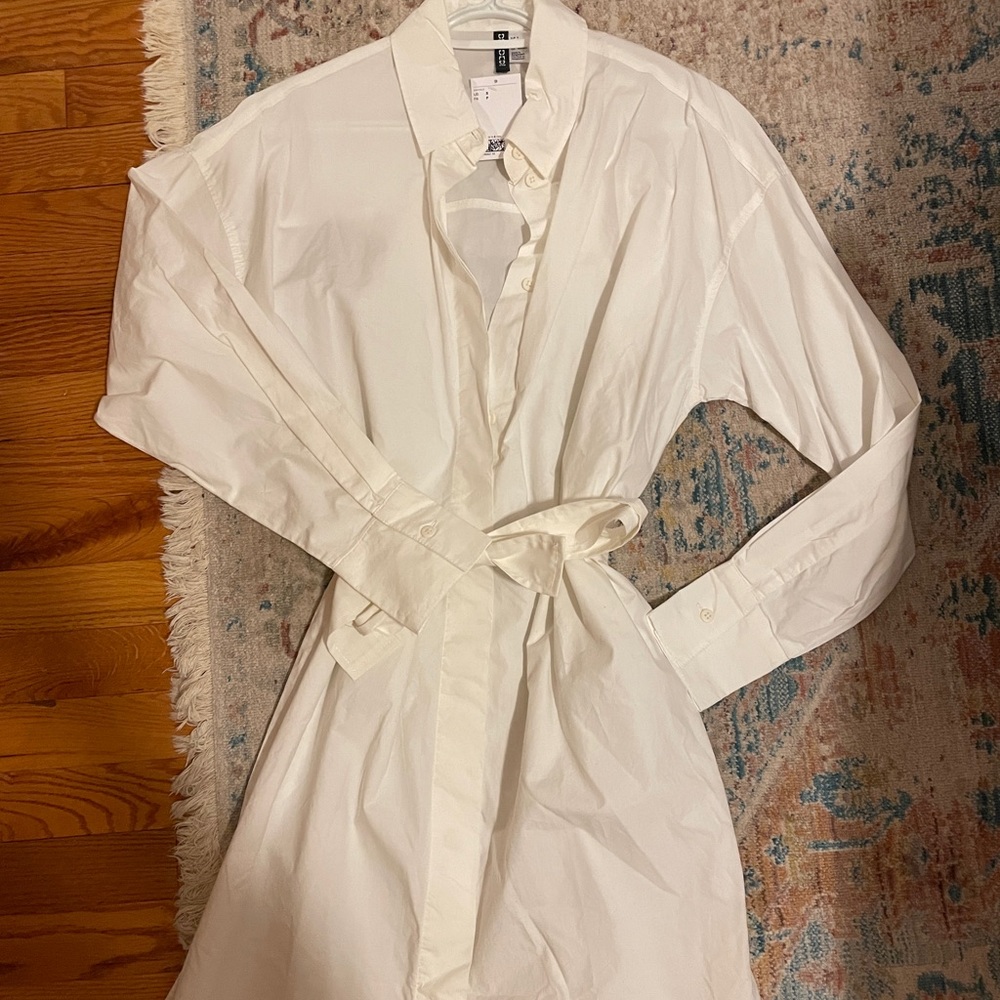 H&M Oversized White Shirt Dress
